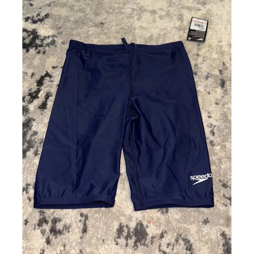 Speedo Boys Pro Flex Jammer Swimsuit Size 28 Blue Swim Competition NWT